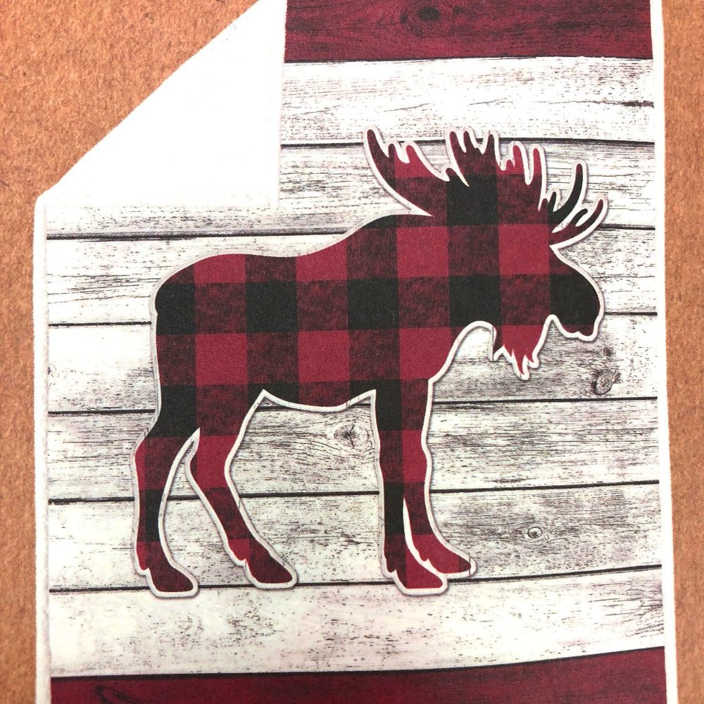 Safdie & Co. | Decorative Moose Sherpa Throw | 48" x 60" | Red & White